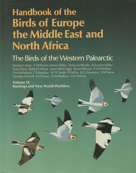 Handbook of the Birds of Europe the Middle East and North America IX