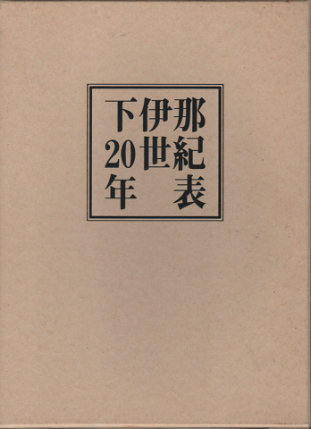 下伊那20世紀年表