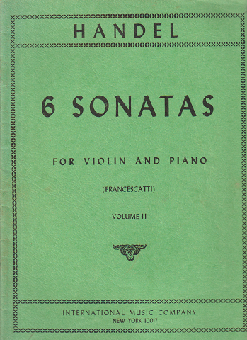洋書楽譜 HANDEL 6 SONATAS