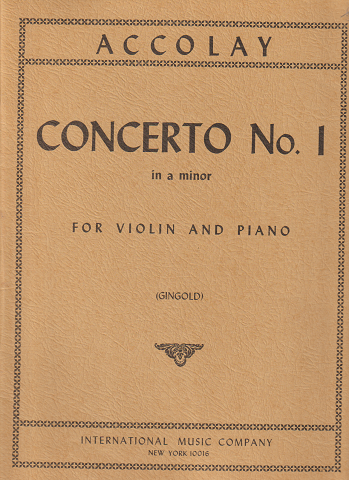 洋書楽譜 ACCOLAY CONCERTO No.1 in a minor