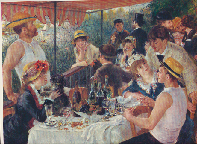 世界の名画 全24巻の付録/名画写真絵:ルノワール「船遊びの昼食」