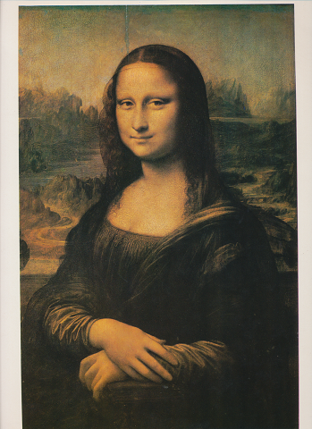 世界の名画 全24巻の付録/名画写真絵:レオナルド・ダ・ヴィンチ「モナ・リザ(ジョコンダ)」