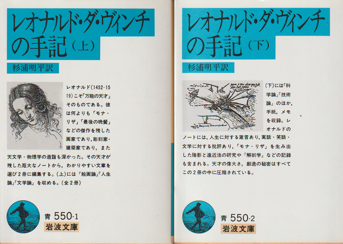 レオナルド・ダ・ヴィンチの手記　上下巻（2冊セット）