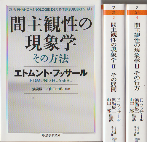 間主観性の現象学その方法/間主観性の現象学Ⅱその展開/間主観性の現象学Ⅲその行方（3冊セット）