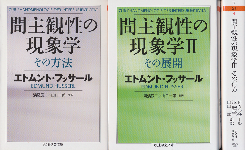 間主観性の現象学その方法/間主観性の現象学Ⅱその展開/間主観性の現象学Ⅲその行方(3冊セット)