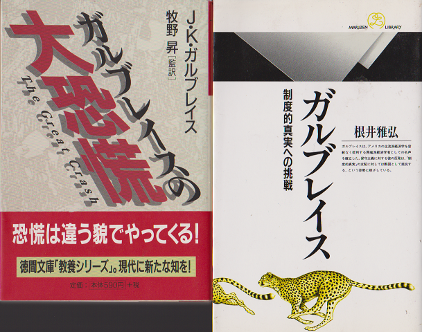 「ガルブレイス制度的真実への挑戦」「ガルブレイスの大恐慌」2冊セット