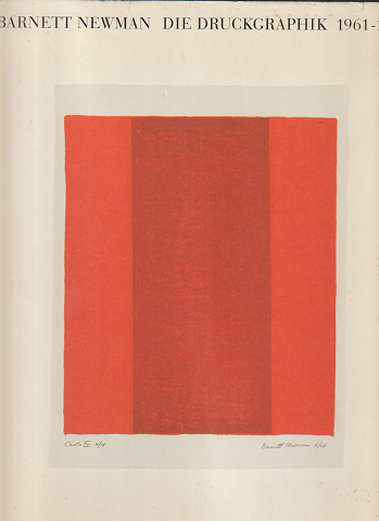 大判画集洋書(独語) BARNET NEWMAN DIE DRUCKGRAPHIK 1961-1969