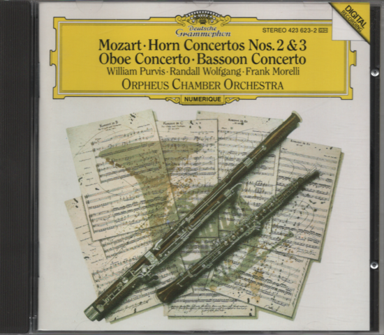CD「W.A.MOZART・Horn Concertos Nos.2&3/Oboe Concerto/Bassoon Concerto」