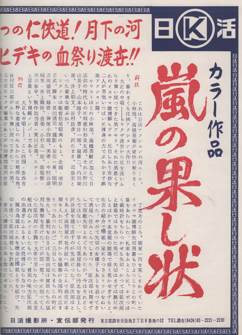 映画チラシ「嵐の果し状」