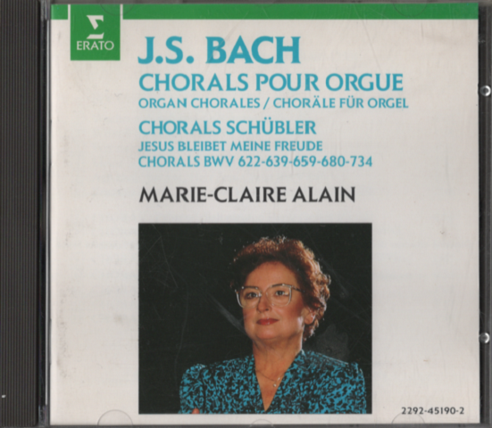 CD「J.S.Bach/6つのコラール(シューブラー・コラール)集」
