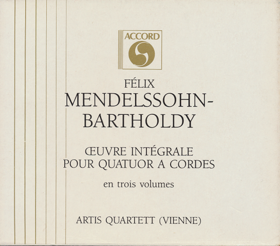 CD「MENDELSSOHN BARTHOLDY」